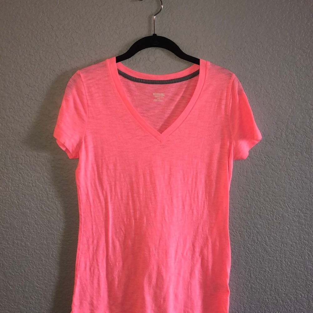 Bright pink T-shirt